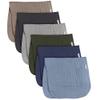 Gerber Baby Unisex Muslin Burp Cloths 6-Pack, Multi Blues Browns, Large Size 20" x 10" view 2