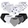 Gerber Baby Unisex Muslin Bandana Bibs 10-Pack, Black & White, One Size view 1