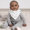 Gerber Baby Unisex Muslin Bandana Bibs 10-Pack, Black & White, One Size view 2