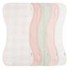 Gerber Baby Unisex Burp Cloths 5-Pack, Pink, Size 10.5" x 21" view 1