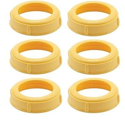 6 Pack Collars Medela Bottle Nipple Collar Rings for Medela Baby Bottles 5oz & 8oz Slow or Medium Flow Nipples Compatible with Plastic & Glass Bottles BPA Free Mess Free No Leak or Spill with BB Gift