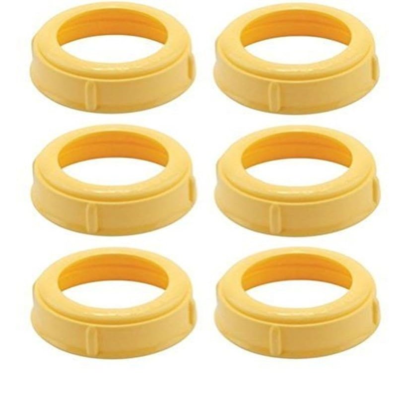 6 Pack Collars Medela Bottle Nipple Collar Rings for Medela Baby Bottles 5oz & 8oz Slow or Medium Flow Nipples Compatible with Plastic & Glass Bottles BPA Free Mess Free No Leak or Spill with BB Gift