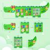 nigwet Crocodile Sensory Toys Activity Wall Panels, Educational Montessori Busy Board for Toddlers, Activity Cube - Sensory Wall, Wooden Learning Toys, Interactive Toy-Green view 4