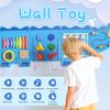 nigwet Crocodile Sensory Toys Activity Wall Panels, Educational Montessori Busy Board for Toddlers, Activity Cube - Sensory Wall, Wooden Learning Toys, Interactive Toy, Blue view 3
