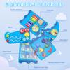 nigwet Crocodile Sensory Toys Activity Wall Panels, Educational Montessori Busy Board for Toddlers, Activity Cube - Sensory Wall, Wooden Learning Toys, Interactive Toy, Blue view 4