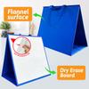 PENGFULL Felt Flannel Board/Dry Erase White Board for Toddlers,17.3 * 17.3in,Double-Sided,Folding,Standing,for Wall,Classroom,Preschool,Kiddie Corner,Interactive,Gifts for Kid view 2