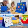 PENGFULL Felt Flannel Board/Dry Erase White Board for Toddlers,17.3 * 17.3in,Double-Sided,Folding,Standing,for Wall,Classroom,Preschool,Kiddie Corner,Interactive,Gifts for Kid view 4