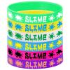 48PCS Rainbow Slime Rubber Bracelets Silicone Wristbands -Art Paint Party Supplies Birthday Baby Shower Party Favors view 3