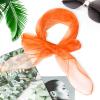 Jmkcoz 12pcs Square Juggling Silk Dance Scarves Magic Tricks Performance Props Accessories Movement Scarves Rhythm Band Scarf (Orange) view 4