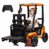 12V Kids Forklift Ride on Car, Licensed JCB Battery Powered Electric Ride On Construction Car with Liftable Fork, Remote Control, Seat Belt, Spring Suspension, Yellow view 1
