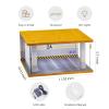 cxiiuui 1/24 Scale Display Case Car with LED Light and Acrylic Cover Parking Garage Wooden Diecast Car Show Case 2 Parking Spaces Grey and White view 2