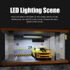 cxiiuui 1/24 Scale Display Case Car with LED Light and Acrylic Cover Parking Garage Wooden Diecast Car Show Case 2 Parking Spaces Grey and White view 4