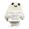 Stitch-Witch Hilarious White Elephant Gifts for Adults, Walking Potato Crochet, Wind-up Potato, Emotional Support Potato (White Potato) view 1