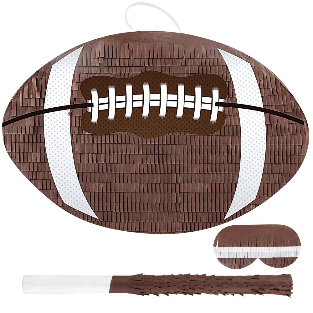Waenerec Football Pinata with Pinata Stick & Hanging Football Party Decorations Footballs Games for Footballs Sport Themed Birthday Party Supplies