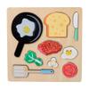 Adena Montessori Wooden Puzzles Play Fake Food for Kids Cookware Fried Egg Vegetables Set Kitchen Toys view 1