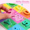 Wooden Alphabet Puzzles Ages 3-5, Alphabet and Number Puzzle with ABC Learning for Kids Ages 3 4 5, Preschool Learning Toys with Chunky ABC Puzzle Board for Girls Boys Kindergarten view 3