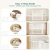 Babelio Metal Baby Gate, 29-48 Auto Close Easy Install Pet Gate, Extra Wide Walk Thru Child Safety Gate, Pressure Mounted Dog Gate for Doorways & Stairs, with Y Spindle Rods, White view 4
