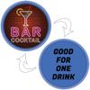 SHISANYI 500 Pcs Custom Plastic Chips,Good for Drink or Beer Tokens in bar,Print Your Design or Text on a chip (Orange) view 2