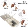 6 in 1 Baby Bottle Brush Set,Bottle Cleaner Brush Kit with Silicone Bottle Brush,Drying Rack,Nipple Brush,Straw Brush,Soap Dispenser&Storage Box,Portable Baby Essentials for Home&Travel (White) view 3