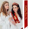 VELSCRUN Birthday Queen Tiara Crowns for Women Girls Red Crystal Birthday Queen Headband Sash Elegant Princess Crown Happy Birth Party Decorations Mom Sisters Birth Gift Hair Accessories view 2