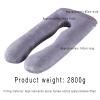 Hausmagnolia Pregnancy Pillow - U-Shaped 55.12 x 27.56 inches, Full Body Support with Soft Velvet Cover, Classic Plaid(Color:4) view 3