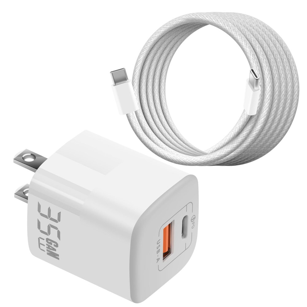 LYONGTECH 35W Dual Ports USB-C Charger with 6.6ft Charging Cable for DJI Neo,Mini 4 Pro,3,2,2 SE,Mavic Mini Drone,Aavta 2,Action 3,4,5,RC/RC 2 Remote Controller Fast Wall Charge Accessories