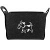 KALLORY Pet Toy Organizer Storage Box Felt Container for Dog Cat Toys and Dorm Utility Room Deep view 1