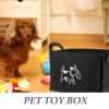 KALLORY Pet Toy Organizer Storage Box Felt Container for Dog Cat Toys and Dorm Utility Room Deep view 4