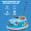 12V Dual Battery Electric Ride on Kids Bumper Car w/Remote Control,360 Degree Spin,Push Rod Rocker Horse Function,3-Speeds Babies & Toddlers Bumping Car Ride on Toy Gift for 1-4 Years Children (Blue) view 2