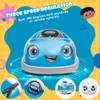 12V Dual Battery Electric Ride on Kids Bumper Car w/Remote Control,360 Degree Spin,Push Rod Rocker Horse Function,3-Speeds Babies & Toddlers Bumping Car Ride on Toy Gift for 1-4 Years Children (Blue) view 3