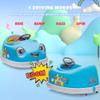 12V Dual Battery Electric Ride on Kids Bumper Car w/Remote Control,360 Degree Spin,Push Rod Rocker Horse Function,3-Speeds Babies & Toddlers Bumping Car Ride on Toy Gift for 1-4 Years Children (Blue) view 4