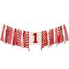 1st High Chair Banner, Gold Red High Chair Banner 1st Birthday Boys Girls, Baby Shower Decorations for Photo Booth Props, Birthday Souvenir and Gifts for Kids, Best Party Supplies view 1