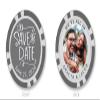 TigerTail Sports Save The Date, We're All in Personalized Engagement Poker Chips (Gray Chips) view 1