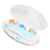 Baby Electric Nail Trimmer, Infants Nail File LED Baby Nail File Electric Nail Trimmer Manicure Set Toes Fingernails Care Trim Polish Kit for Toddlers Kids Newborn (Sky Blue) view 2