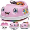 12V Dual Battery Electric Ride on Kids Bumper Car w/Remote Control,360 Degree Spin,Push Rod Rocker Horse Function,3-Speeds Babies & Toddlers Bumping Car Ride on Toy Gift for 1-4 Years Children (Pink) view 1