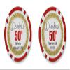 TigerTail Sports Still Hot so Get Yourself a Shot - Personalized Birthday Free Drink Poker Chip (Red Chips) view 1