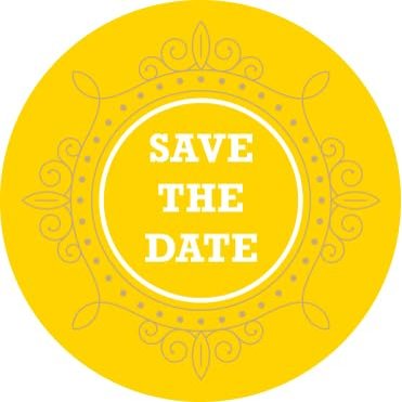 TigerTail Sports Save The Date Personalized Name & Photo Engagement Poker Chips (Yellow Chips)