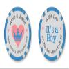 TigerTail Sports Enjoy One Free Drink On Us Personalized Poker Chips (It's a Boy - Blue Chips) view 1