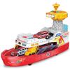 ArtCreativity Light Up Boat Toy with Sounds - Colorful Fire Dept Model Ship with Wheels & 3 Alloy Metal Cars - Kids Ferry Boat for Imaginative Play - Kids Birthday Gift Party Favor view 1