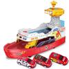 ArtCreativity Light Up Boat Toy with Sounds - Colorful Fire Dept Model Ship with Wheels & 3 Alloy Metal Cars - Kids Ferry Boat for Imaginative Play - Kids Birthday Gift Party Favor view 2