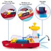 ArtCreativity Light Up Boat Toy with Sounds - Colorful Fire Dept Model Ship with Wheels & 3 Alloy Metal Cars - Kids Ferry Boat for Imaginative Play - Kids Birthday Gift Party Favor view 4
