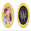 TigerTail Sports We're Engaged, We're All in Personalized Name, Date & Photo Engagement Poker Chips (Yellow Chips) view 1
