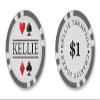 TigerTail Sports Personalized Name Poker Chips - Official Size and Weight (Gray Chips) view 1