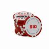 TigerTail Sports Personalized Name Poker Chips - Official Size and Weight (Gray Chips) view 2