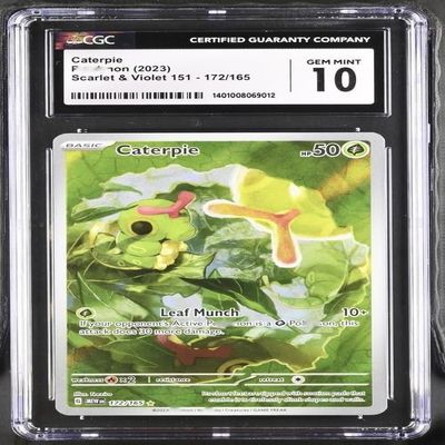 2023 Caterpie Ultra Rare 172/165 Scarlet & Violet 151 - MEW EN | English CGC Gem Mint 10
