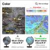 Mapsoft Twins Gray/Topography Moon 2 Globe Set, 24cm/9.5, 2GT-24, Lunar Globe, Moon Map, Moon Atlas view 3