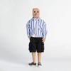 1/12 Scale Male Clothes,Male Casual Shirt T-Shirt Workwear Shorts Outfit Clothing for 6inch Soldier Action Figure Body (Blue Shirt+White T-Shirt+Black Shorts) view 1