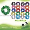 160Pcs Soccer Party Favor Set, 20Pcs Satin Soccer Scrunchies Hair Ties, 20Pcs Soccer Bracelet, 20Pcs Soccer Key chains, 100Pcs Soccer Stickers for Soccer Sports Birthday Themed Party Decoration view 3