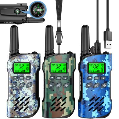 Inspireyes Walkie Talkies for Kids Rechargeable,Toys for Boys and Girls Ages 3-12, 3 Pack Long Range 2-Way Radios, Birthday Gifts,Christmas Stockings, Outdoor Play, Family Games, Hiking Camping Gear