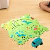 Jigsaw Puzzle Car Track Play Set Track Puzzle, Rail Car Building Toys Montessori Toy for Girls Preschool, Dinosaur 4 Puzzle view 3